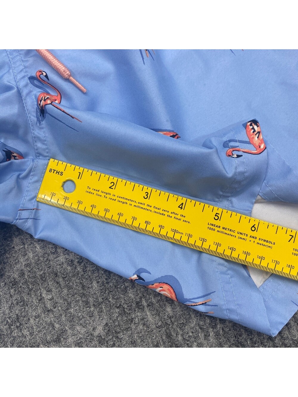 Lot Of 2 Club Room Swim Trunks Lined Shorts Men M Blue Pink Flamingo AOP Pockets - Picture 9 of 14
